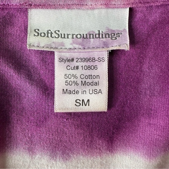 Soft Surroundings Set-Sail Purple Tie Dye Topper Cardigan. Size Small - Picture 3 of 5